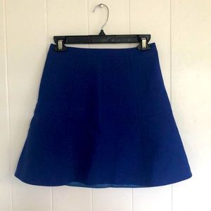 JCREW A-line cerulean skirt